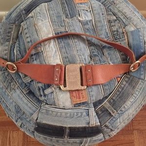 Replay Italian Brown Leather Belt Vintage Hippie S